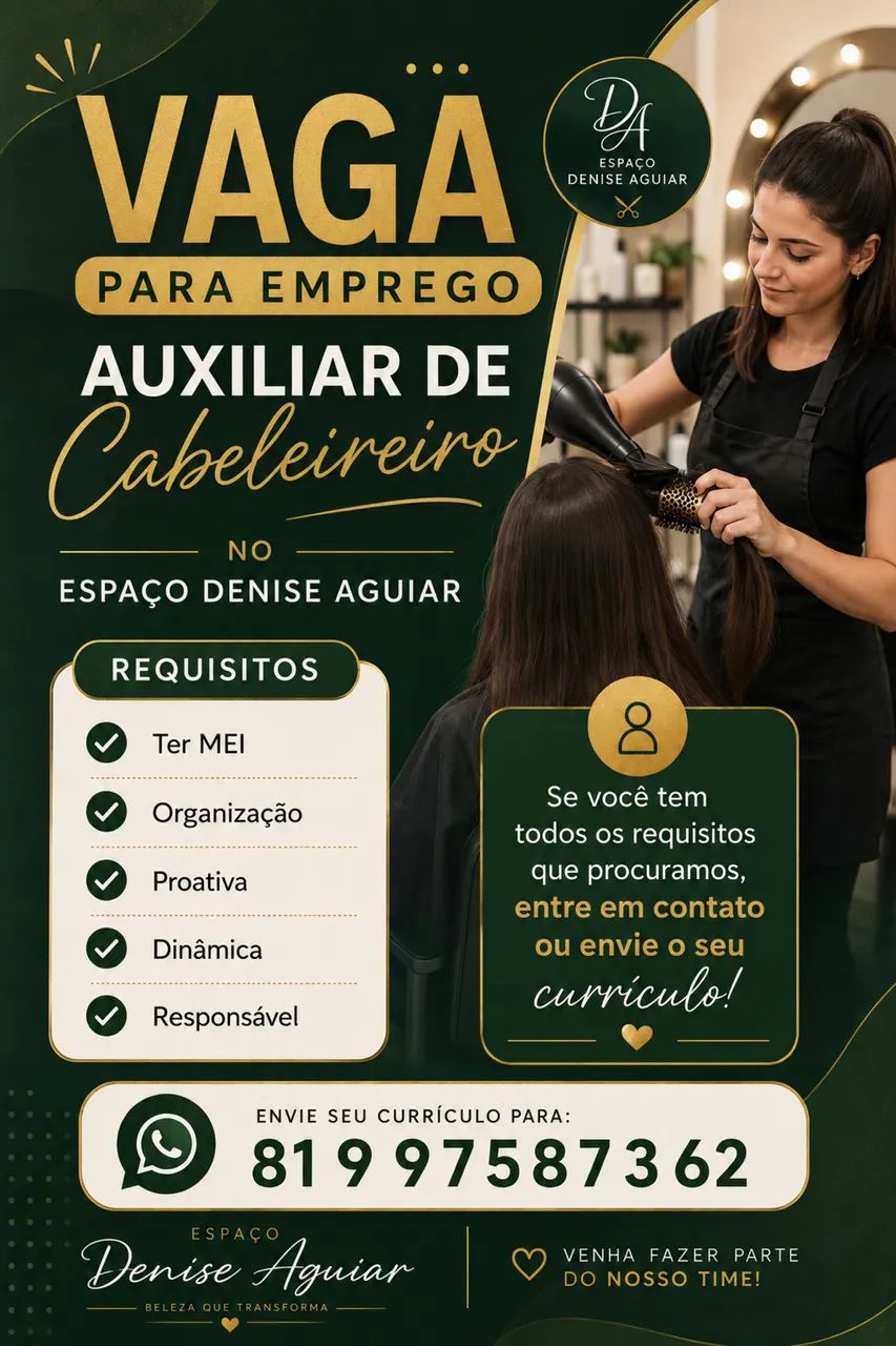 Auxiliar de cabelereiro 