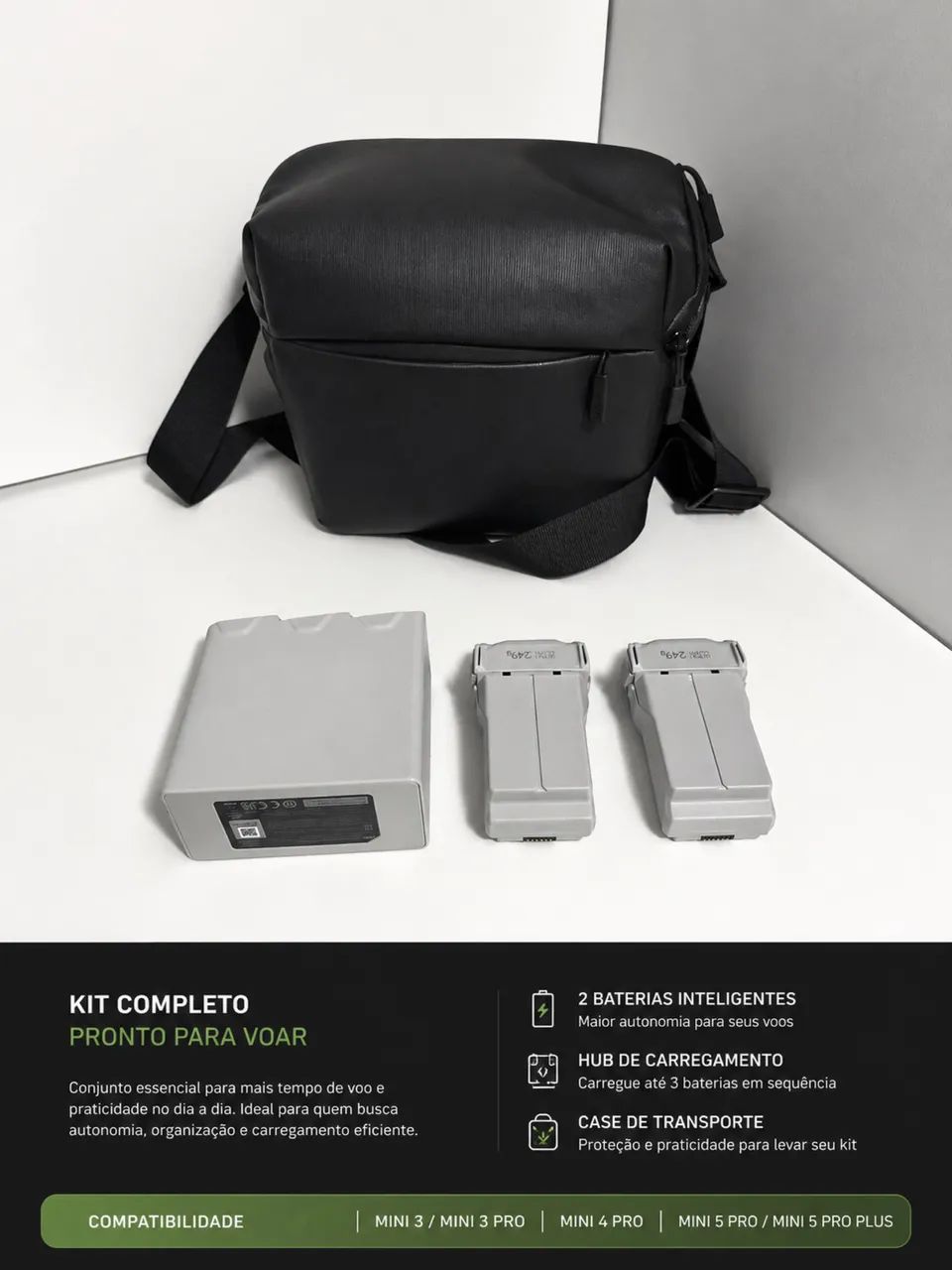 Kit bateria Dji Mini 3 mini 3 pro e Mini 4 pro 