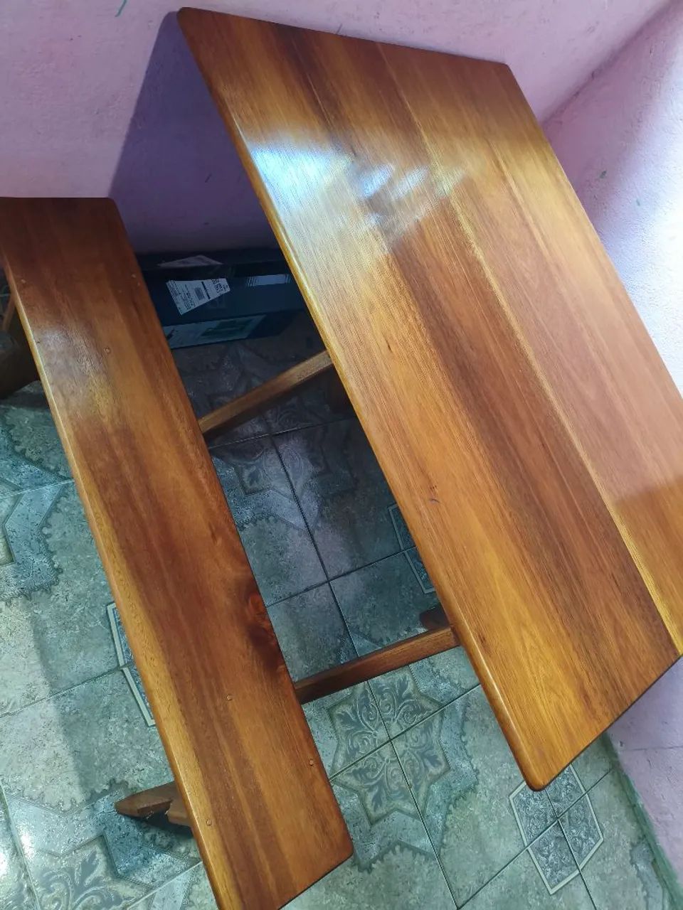 Mesa de madeira maciça  - Foto 3