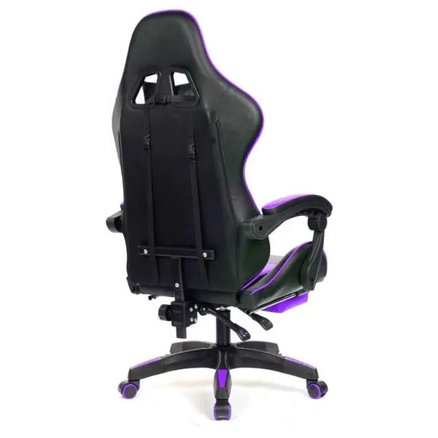 Cadeira Gamer Prizi Canvas - Roxa - Nova - Foto 4