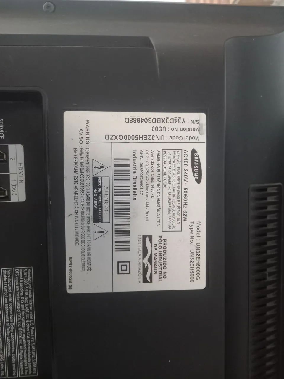Tv Samsung 32 com defeito  - Foto 4