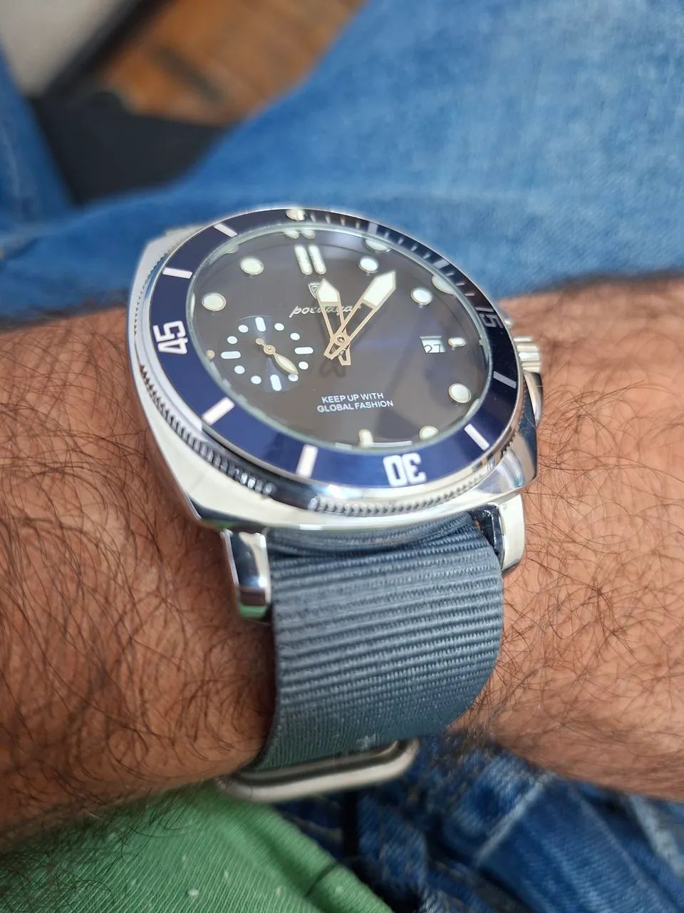 Relógio Poedagar + Pulseira Nato - Foto 3