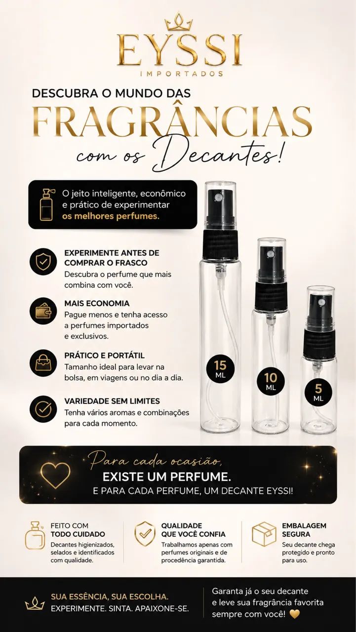 DECANTES DE PERFUMES ÁRABES E IMPORTADOS A PARTIR DE R$ 28,50 
