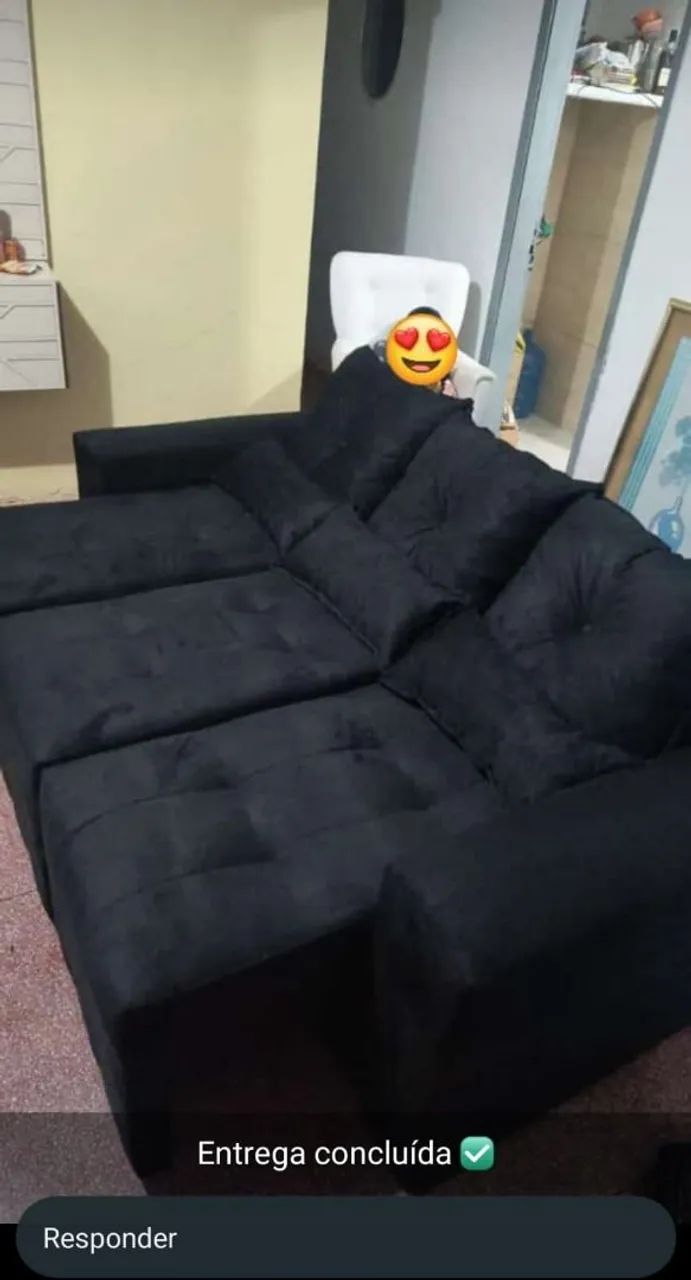 Sofá retrátil 2 metros frete gratis - Foto 3