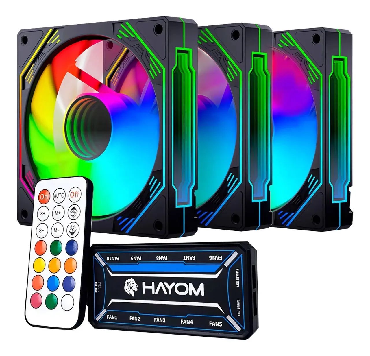 Kit 3 Fans Ventoinhas com Controladora - Foto 3