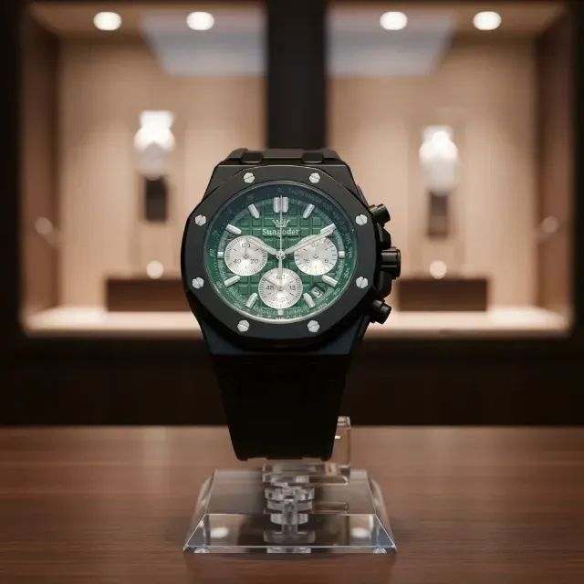 Relógio Ap Masculino Sungoder Cronógrafo Verde Quartz