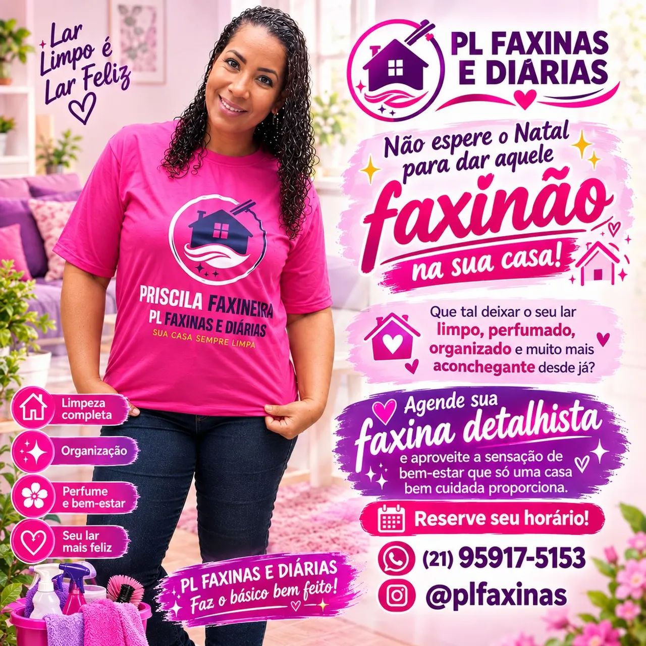 Faxina no lar.