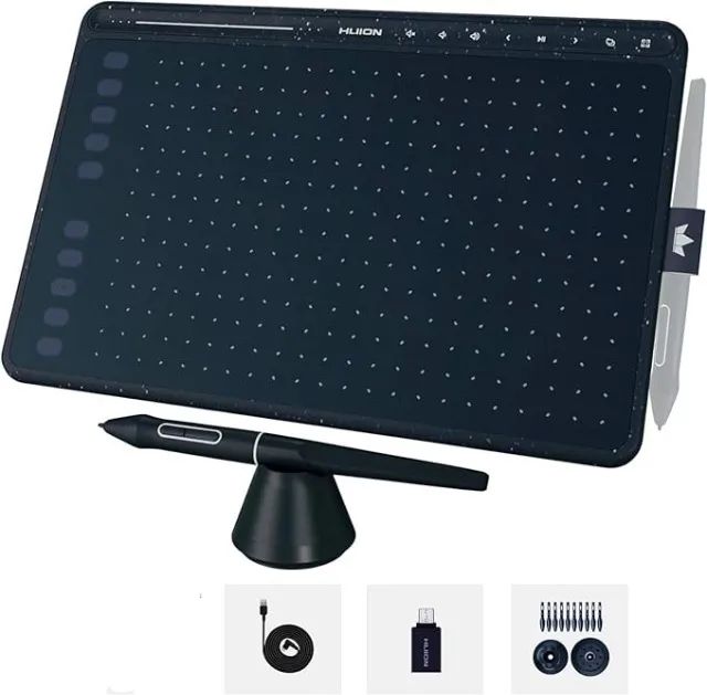 Mesa Digitalizadora Huion HS611 Cinza + Caixa | 8192 Níveis | USB-C - Foto 5