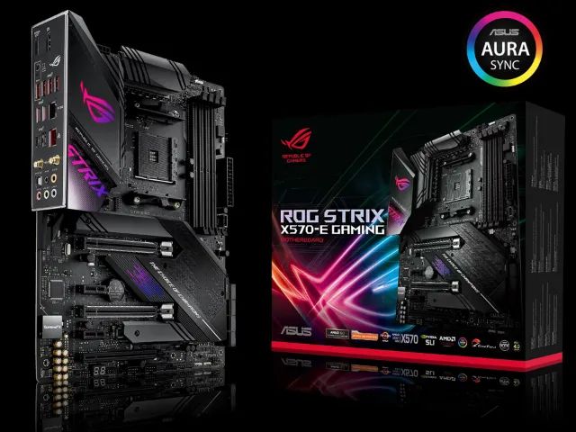ROG STRIX X570-E GAMING WIFI II 中古 Placa Mãe Asus Rog Strix X570-E Gaming WIFI II, Chipset X570, AMD