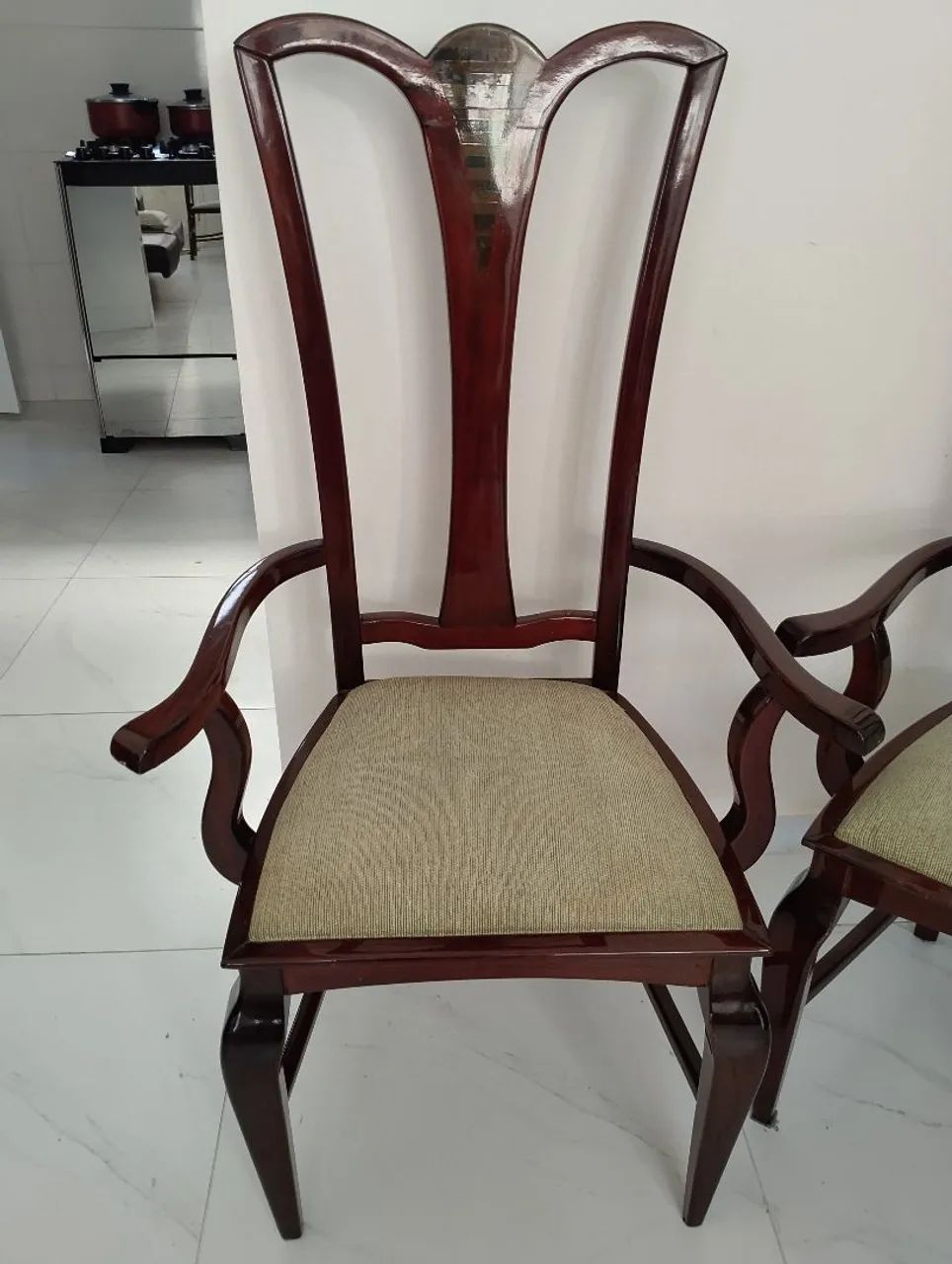 Cadeiras de mesa de jantar em madeira maciça  - Foto 3