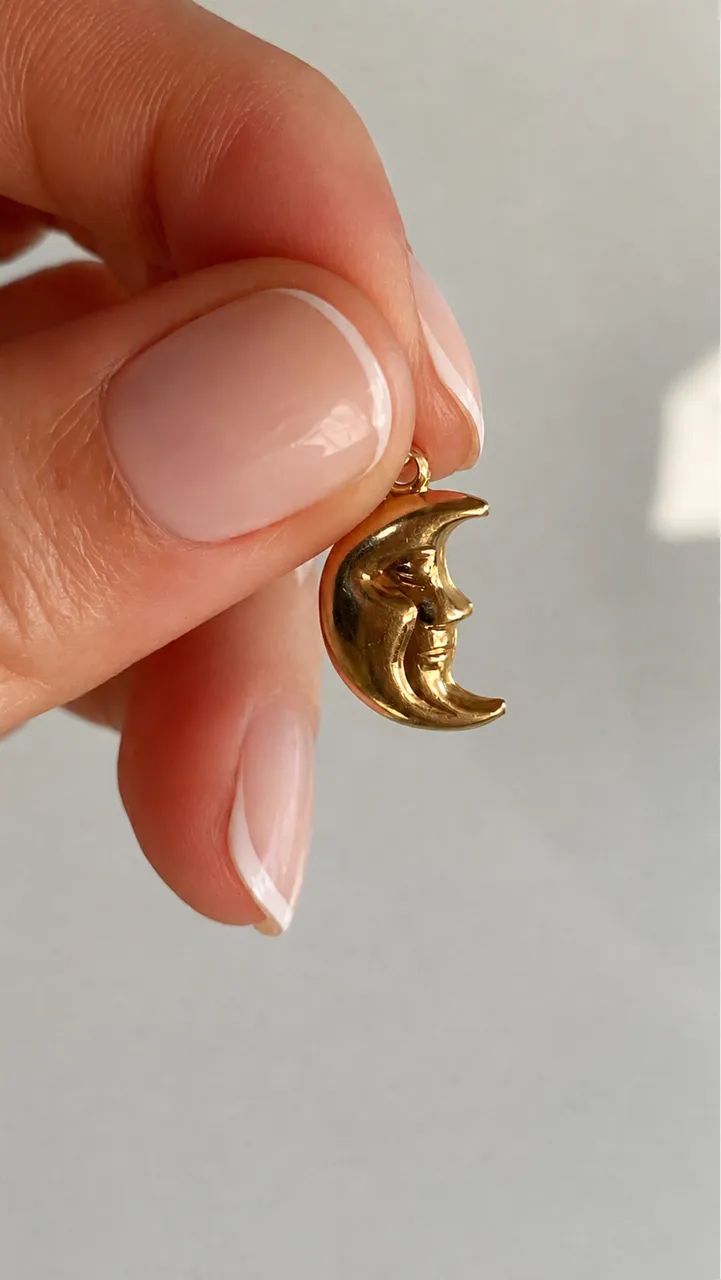PINGENTE DE LUA EM OURO - 1 GRAMA - Foto 3