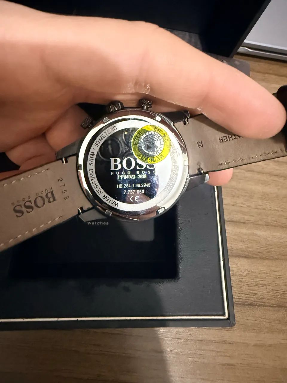 Relógio Hugo Boss pulseira de couro - Foto 3