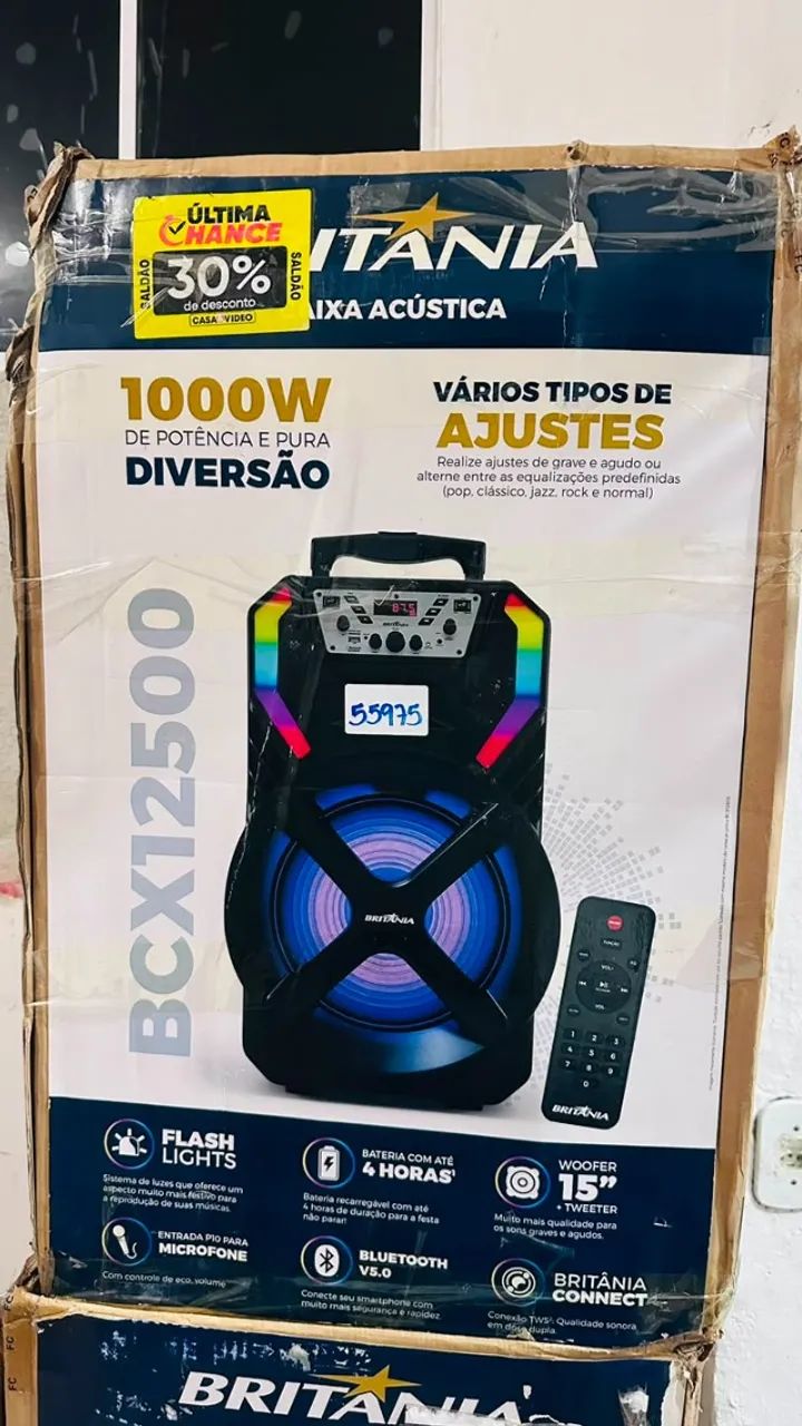 CAIXA APLIFICADA BRITANIA 1000W