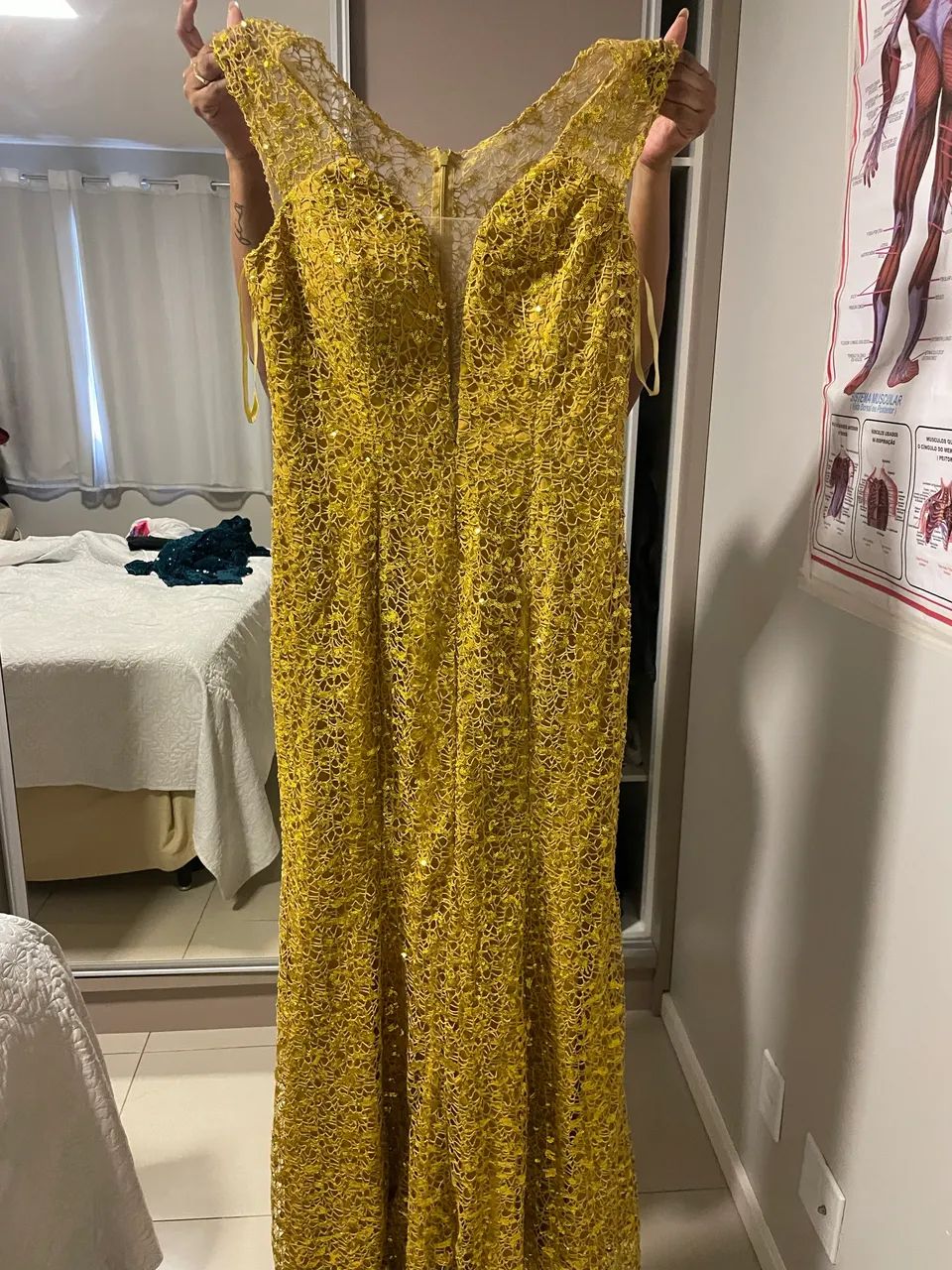 Vestido social amarelo