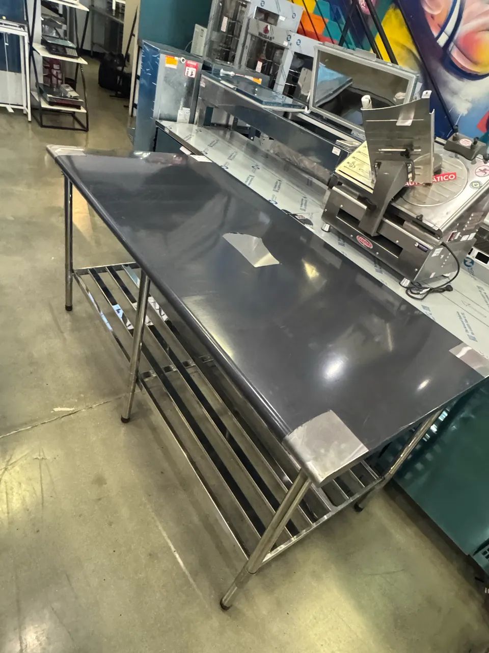 Mesa Aço Inox 430 1,90x0,90 Multiuso - Imeca - Foto 2