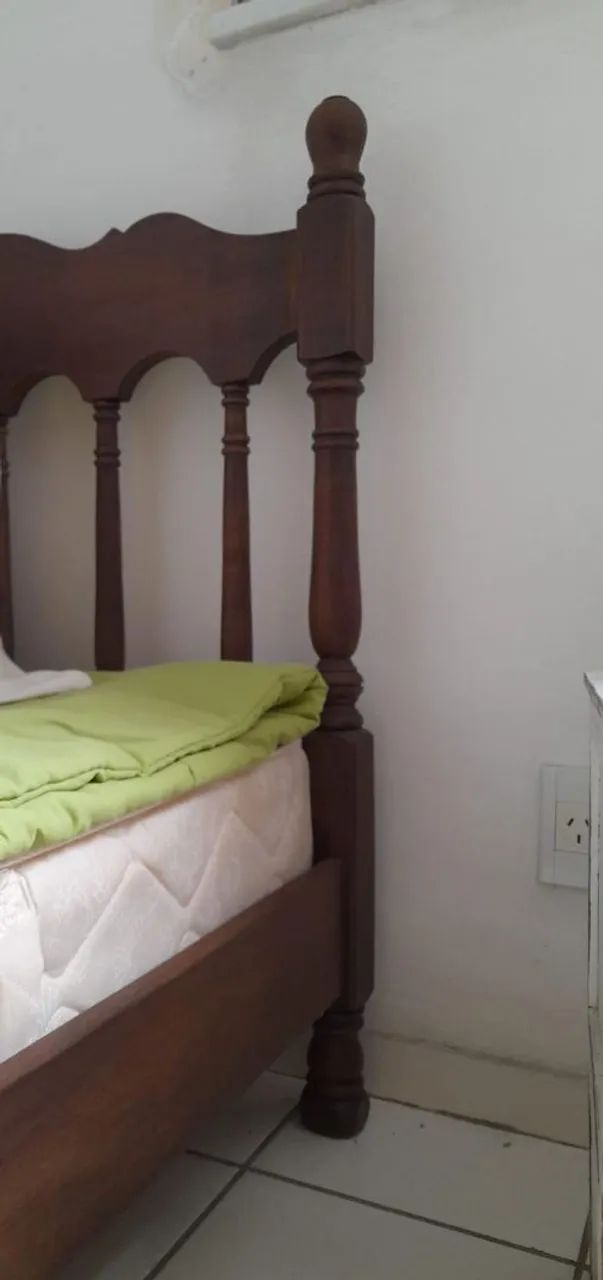 Cama de madeira maciça solteiro sem colchão. - Foto 3