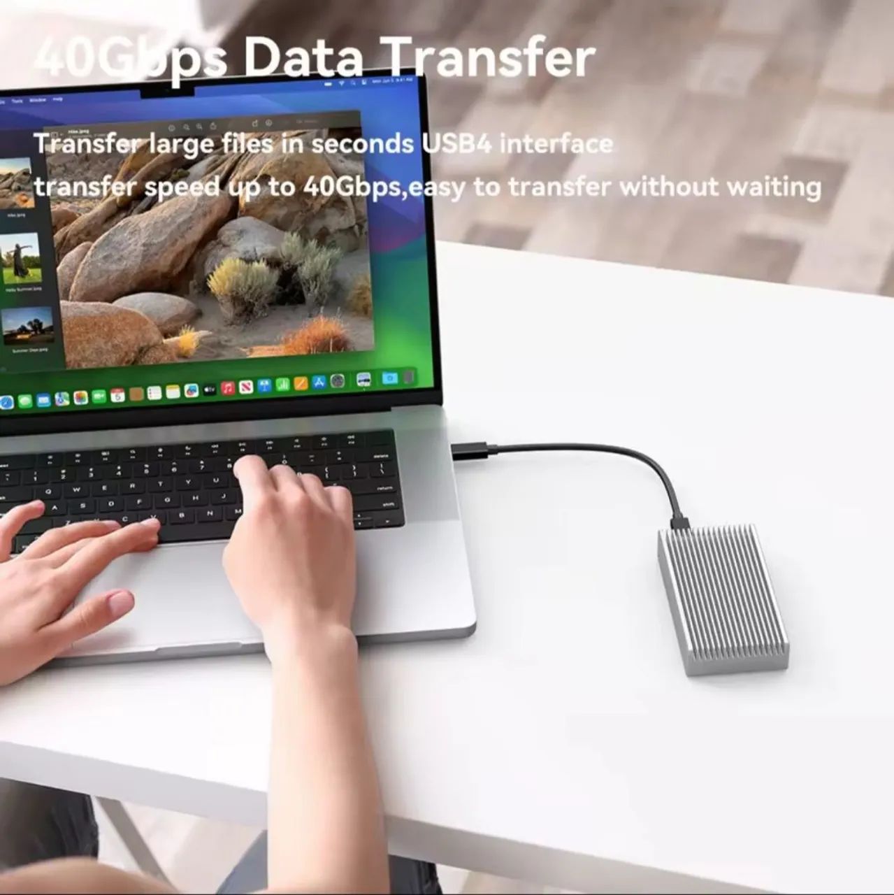 Case externo para SSD NVME de alta velocidade. Suporte a 40GBps. - Foto 5