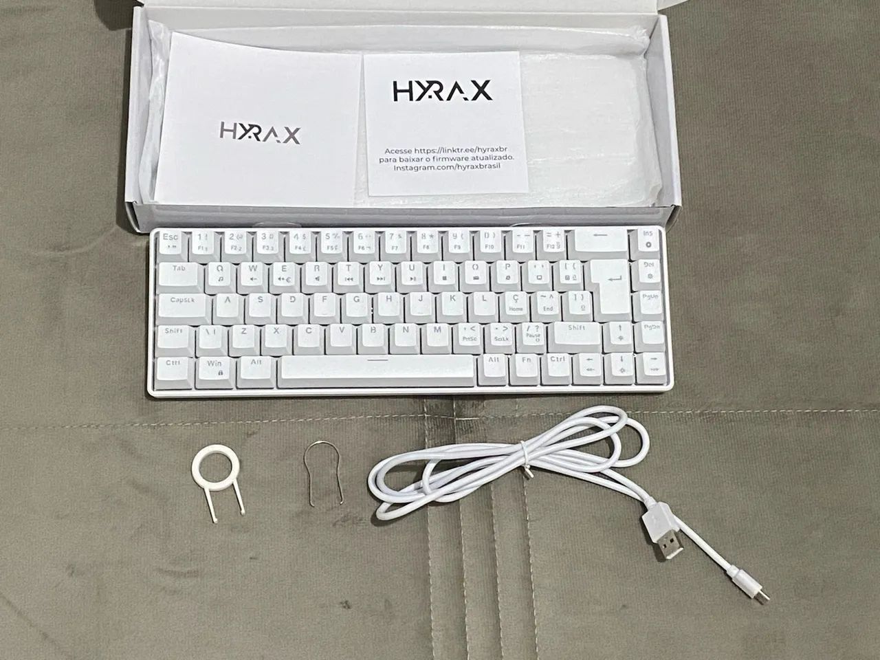 Teclado gamer mecânico branco - Foto 2