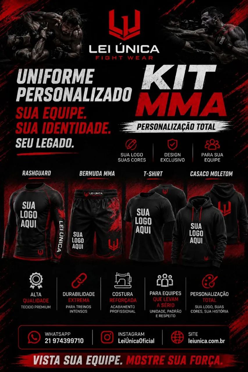 Kit MMA - uniforme personalizado para equipes 