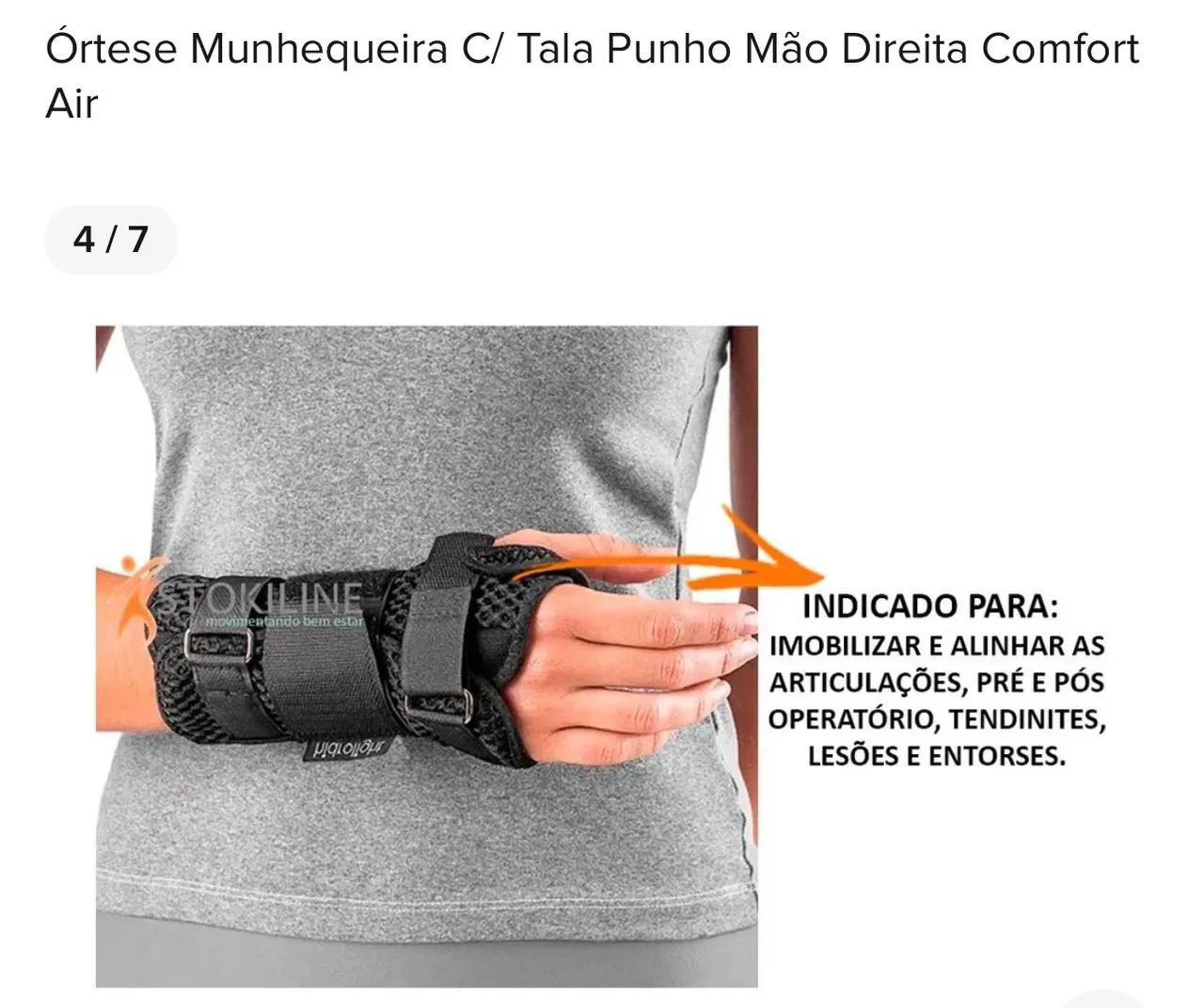Ortese munhequeira para mão direita. Nunca usada! - Foto 5