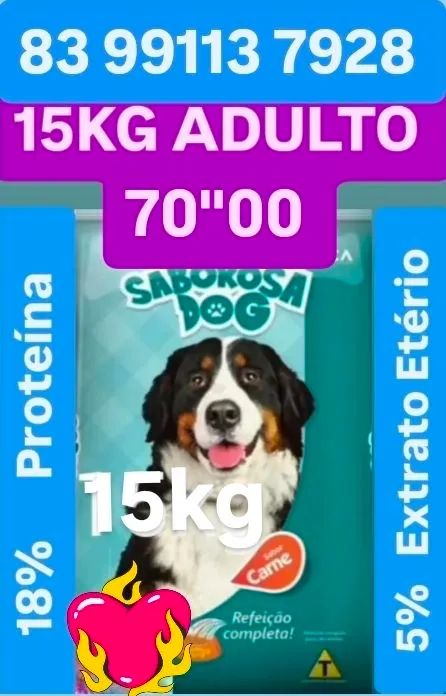 *PROMOÇÃO* RAÇÃO 15Kg Adulto Aparti *65"00* - Foto 3