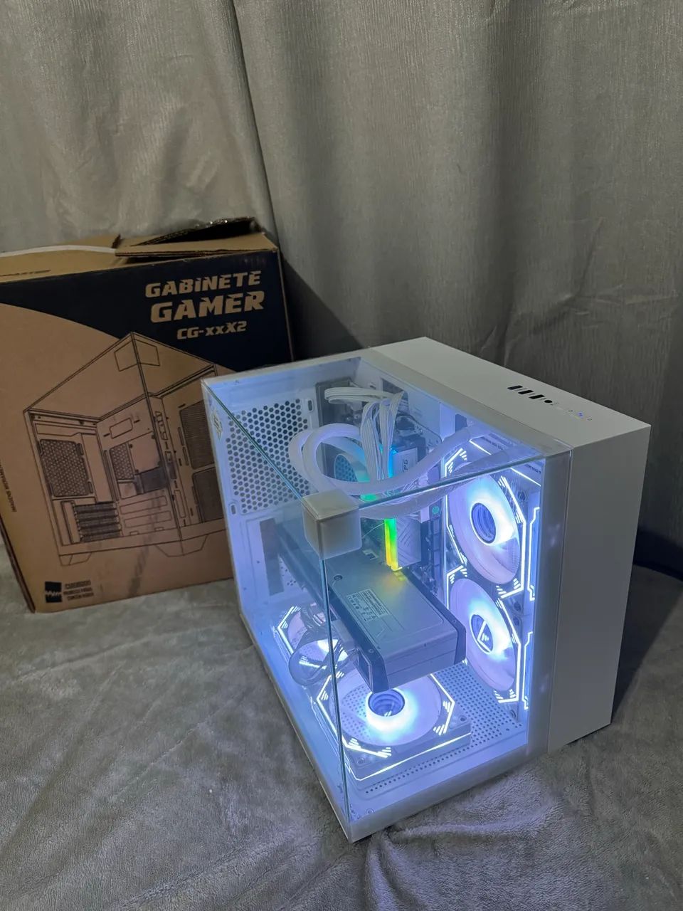 White Gaming PC, Ryzen 7, 16GB RGB RAM, RX 6700 XT, with Warranty
