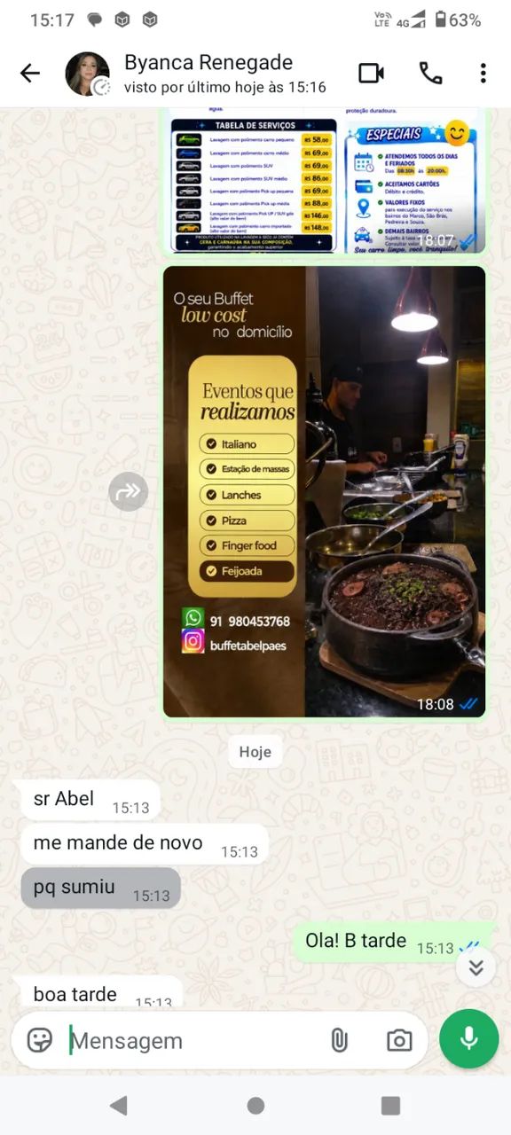 Buffet no domicílio