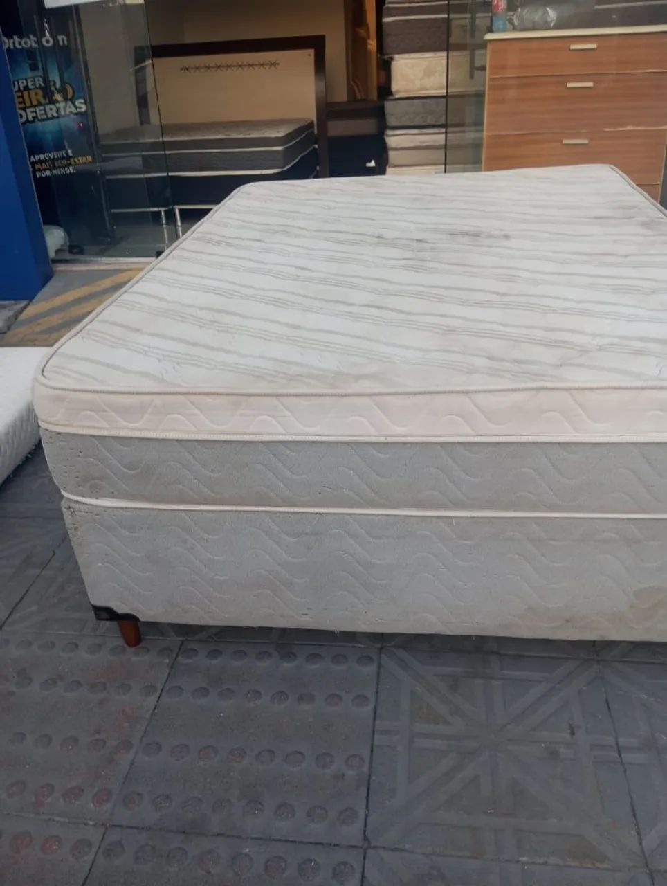 Cama e colchao box anjos de casal  ( $$ 500 ) *