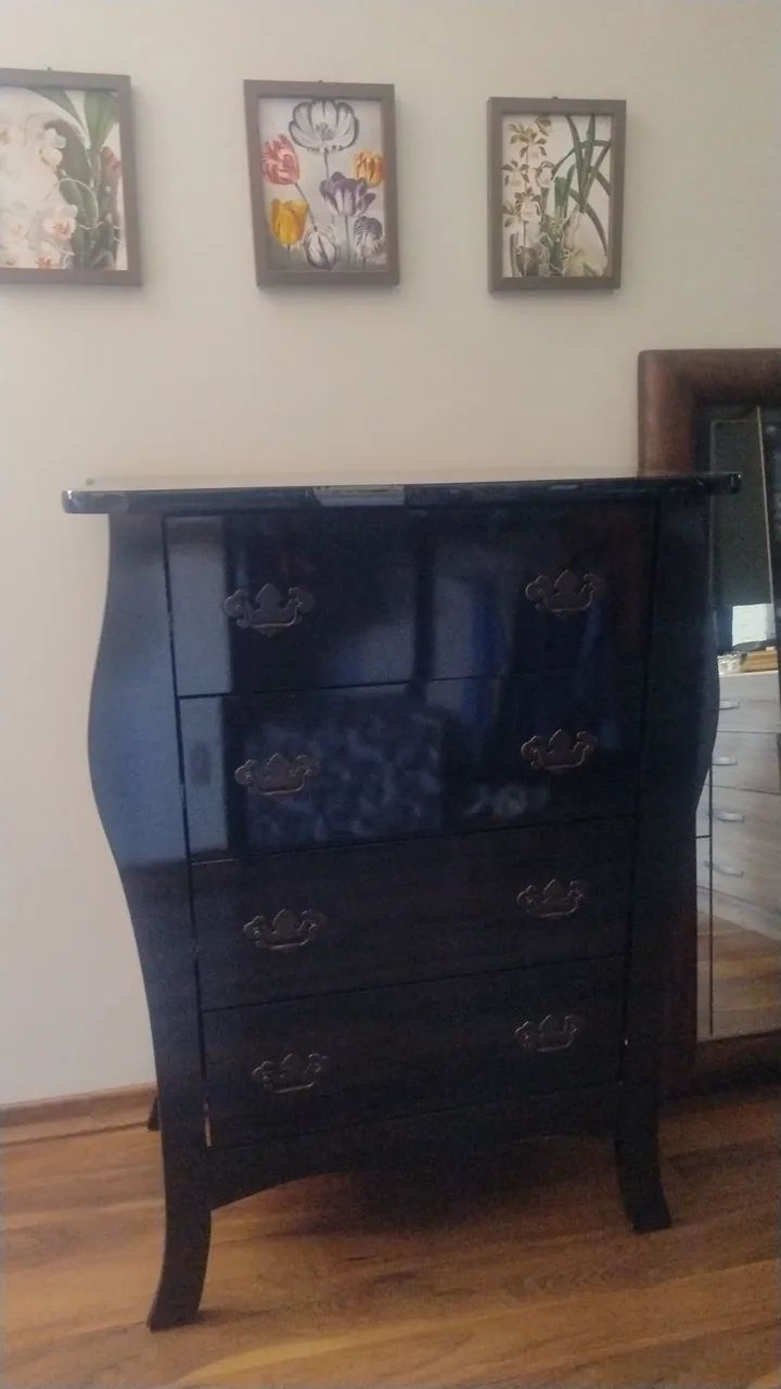 Cômoda vintage preta - Foto 4