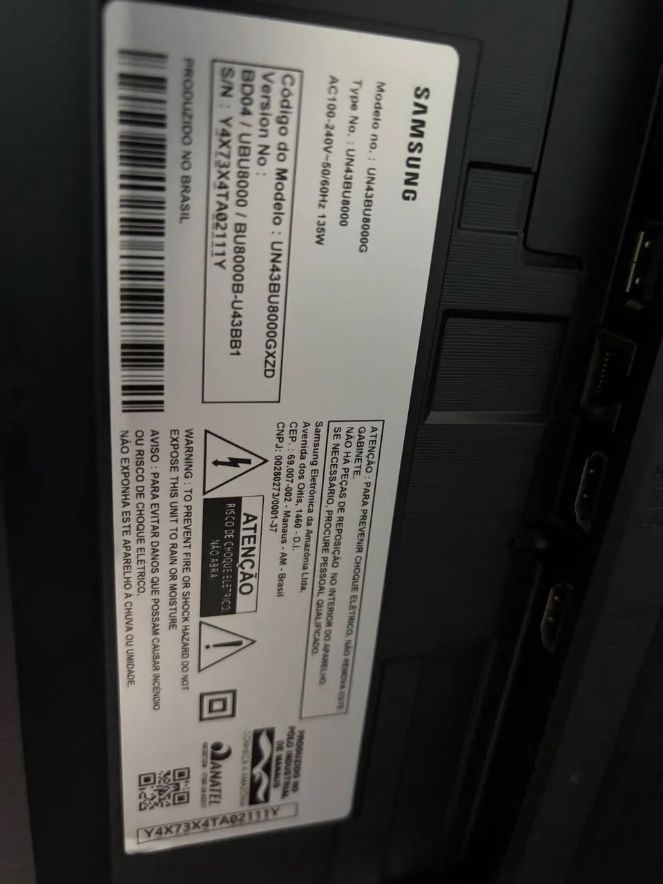 TV Samsung Smart 43 polegadas - 4K Crystal UHD ULTRA - Usada  - Foto 5