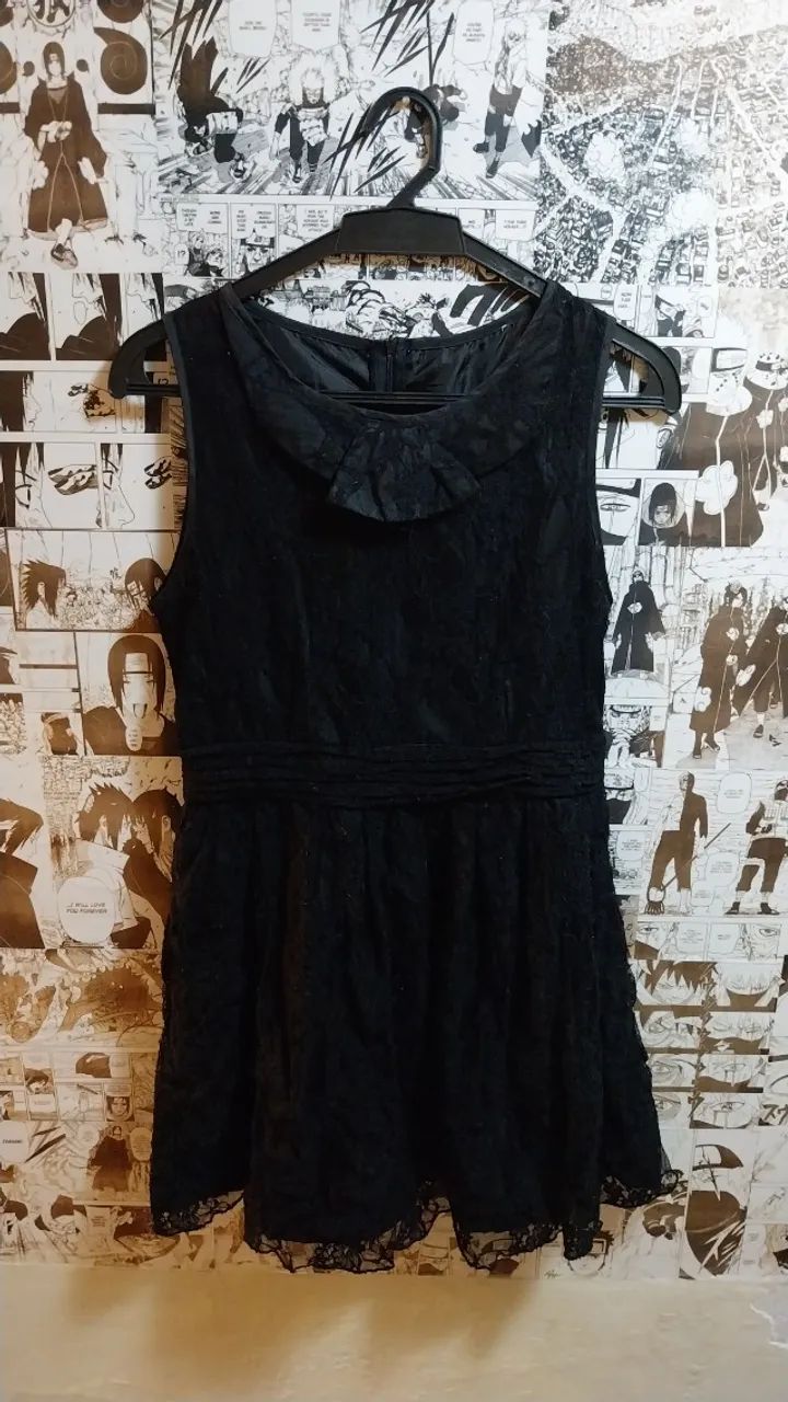 Vestido Preto com Renda e Forro - Elegante e Versátil