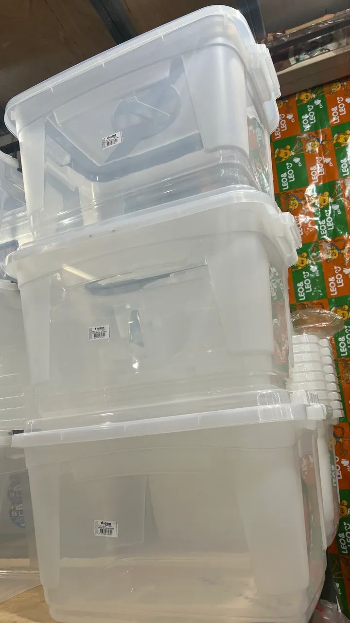 Caixa Organizadora 56 Litros Transparente  - Foto 4