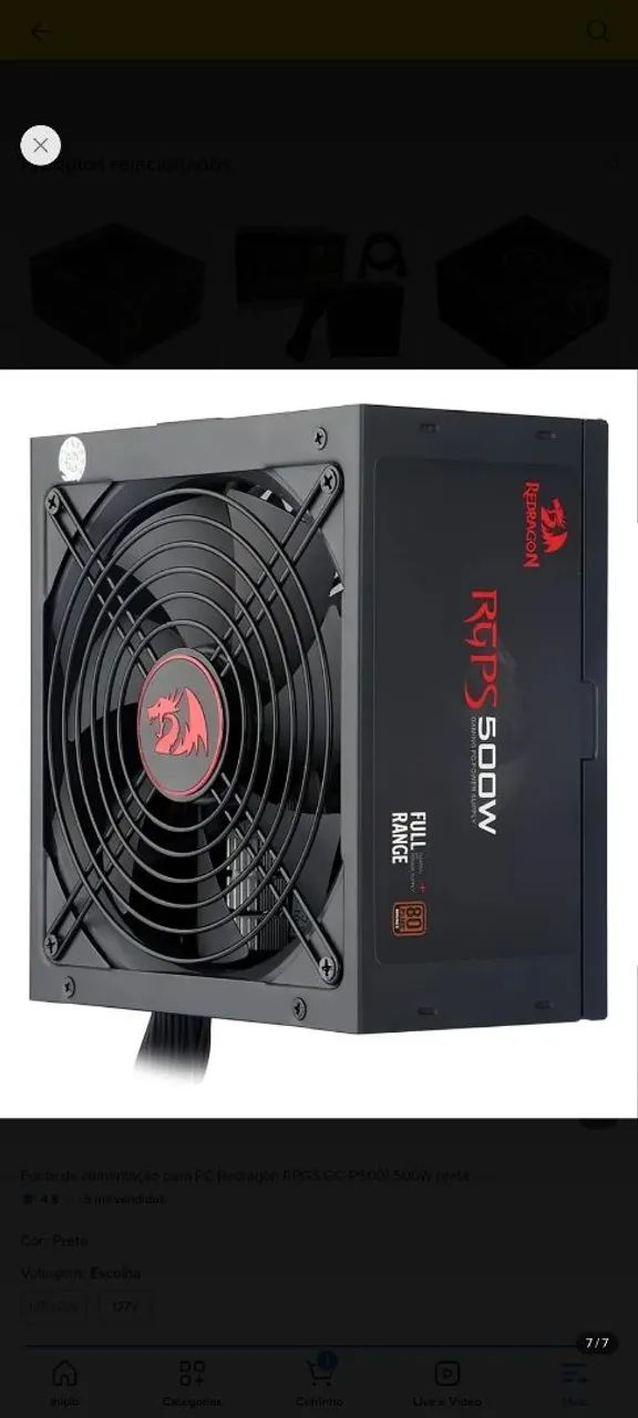 Fonte de alimentação para pc