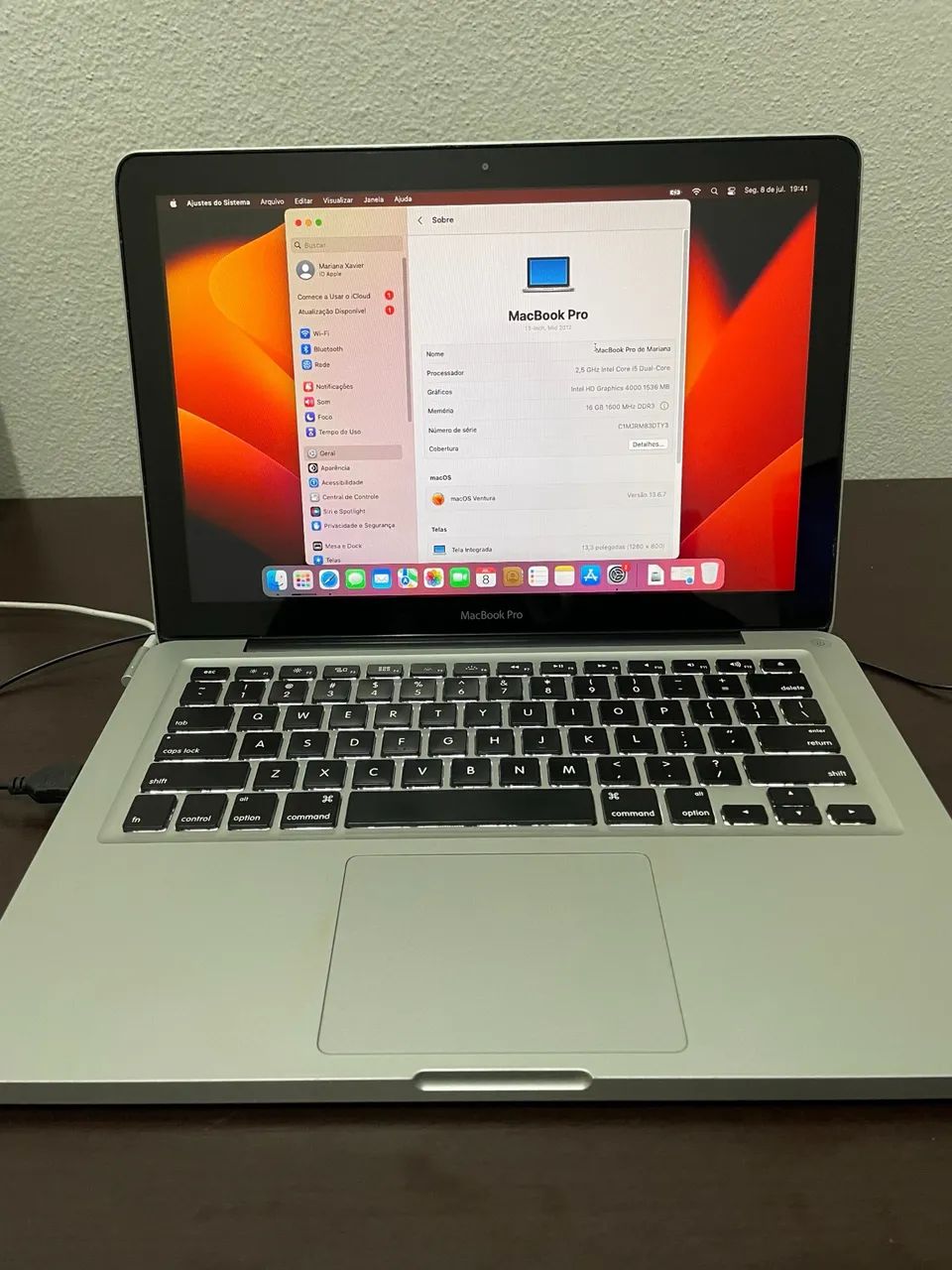 MacBook Pro 13? Mid 2012 ? 16GB RAM | R$ 1.800 - Foto 2
