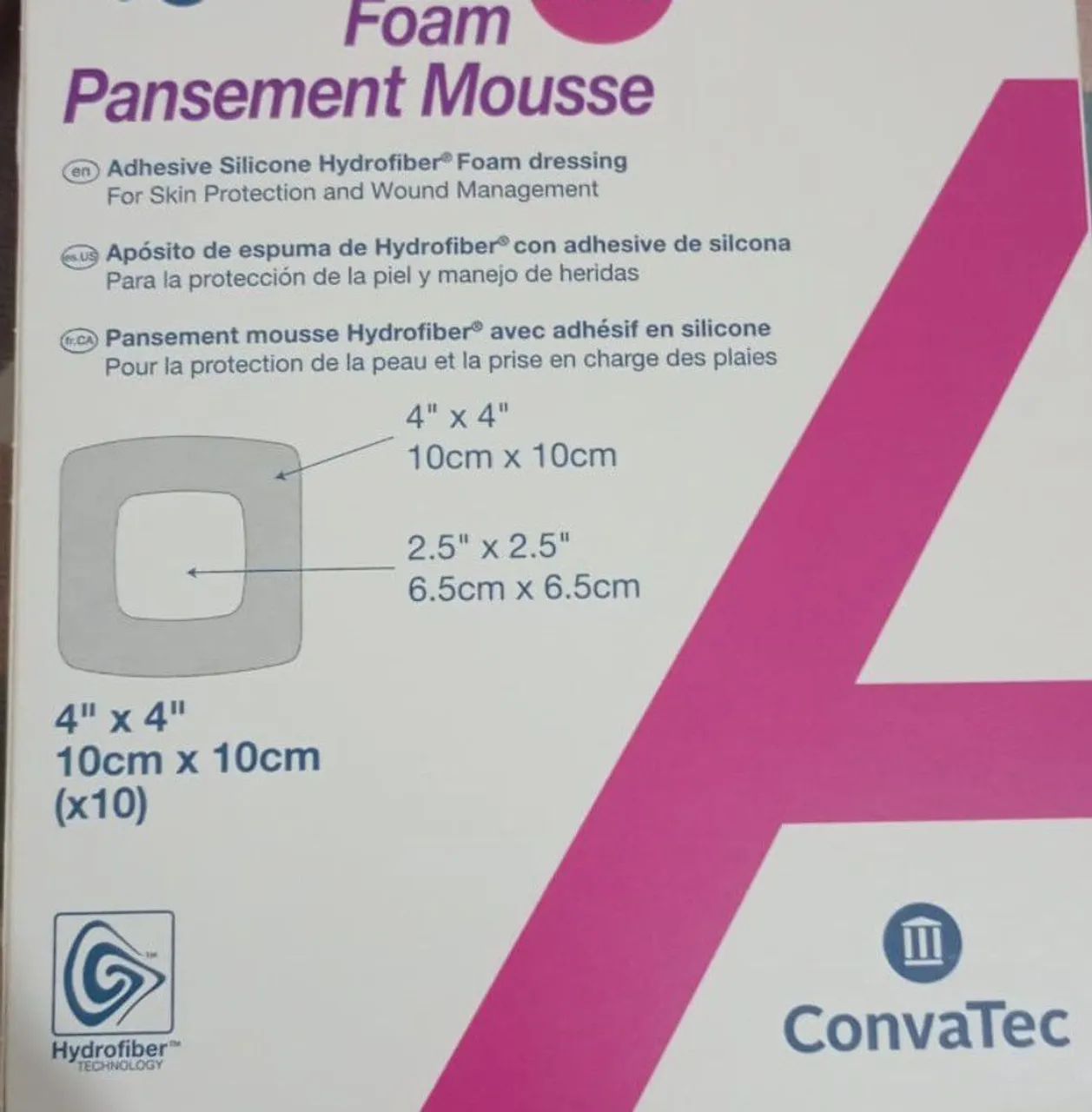 Foam pansement mousse 10x10 caixa com 10 unidades 