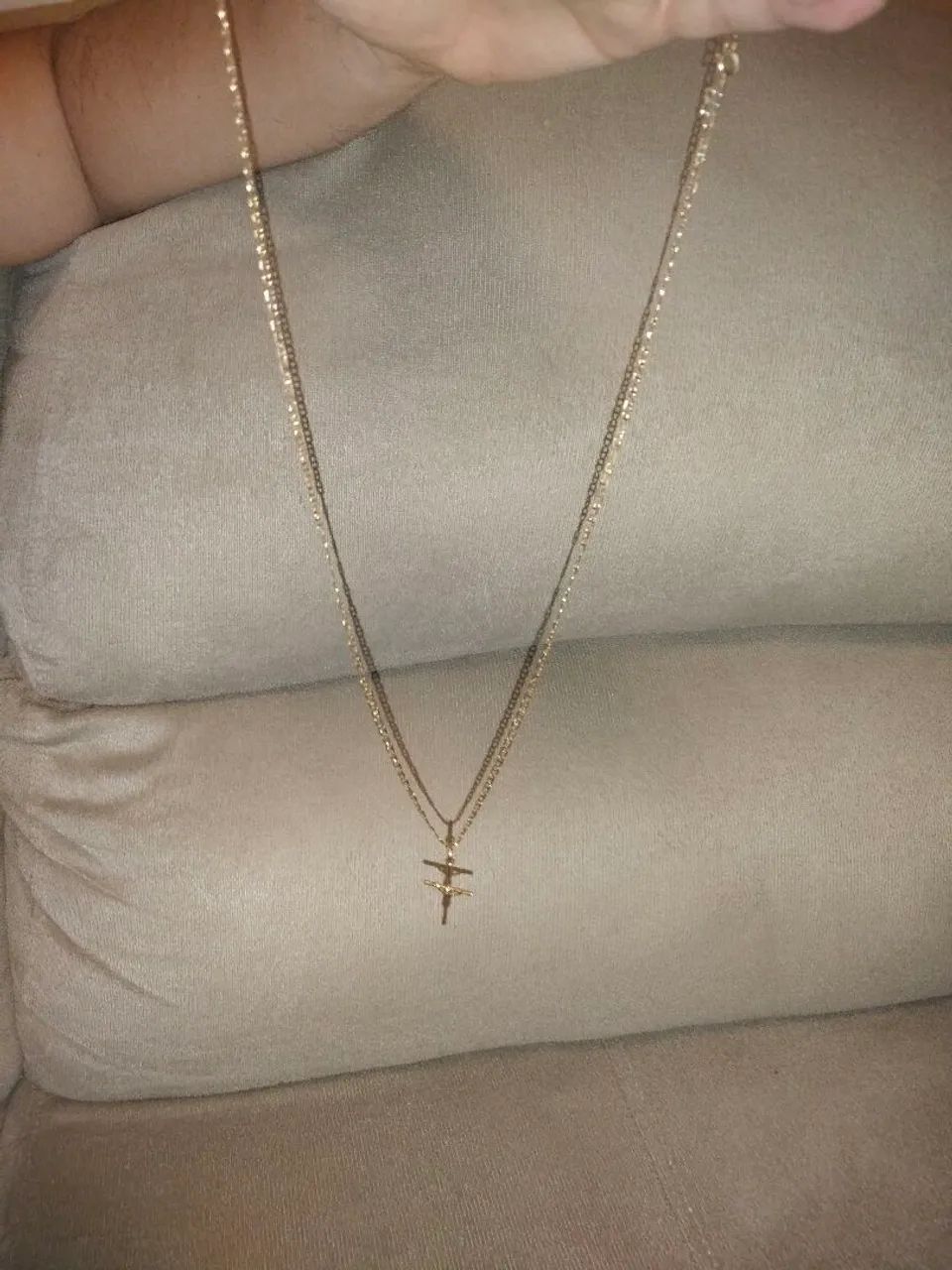 Cordão e pingente com crucifixo da Rommanel - Foto 3