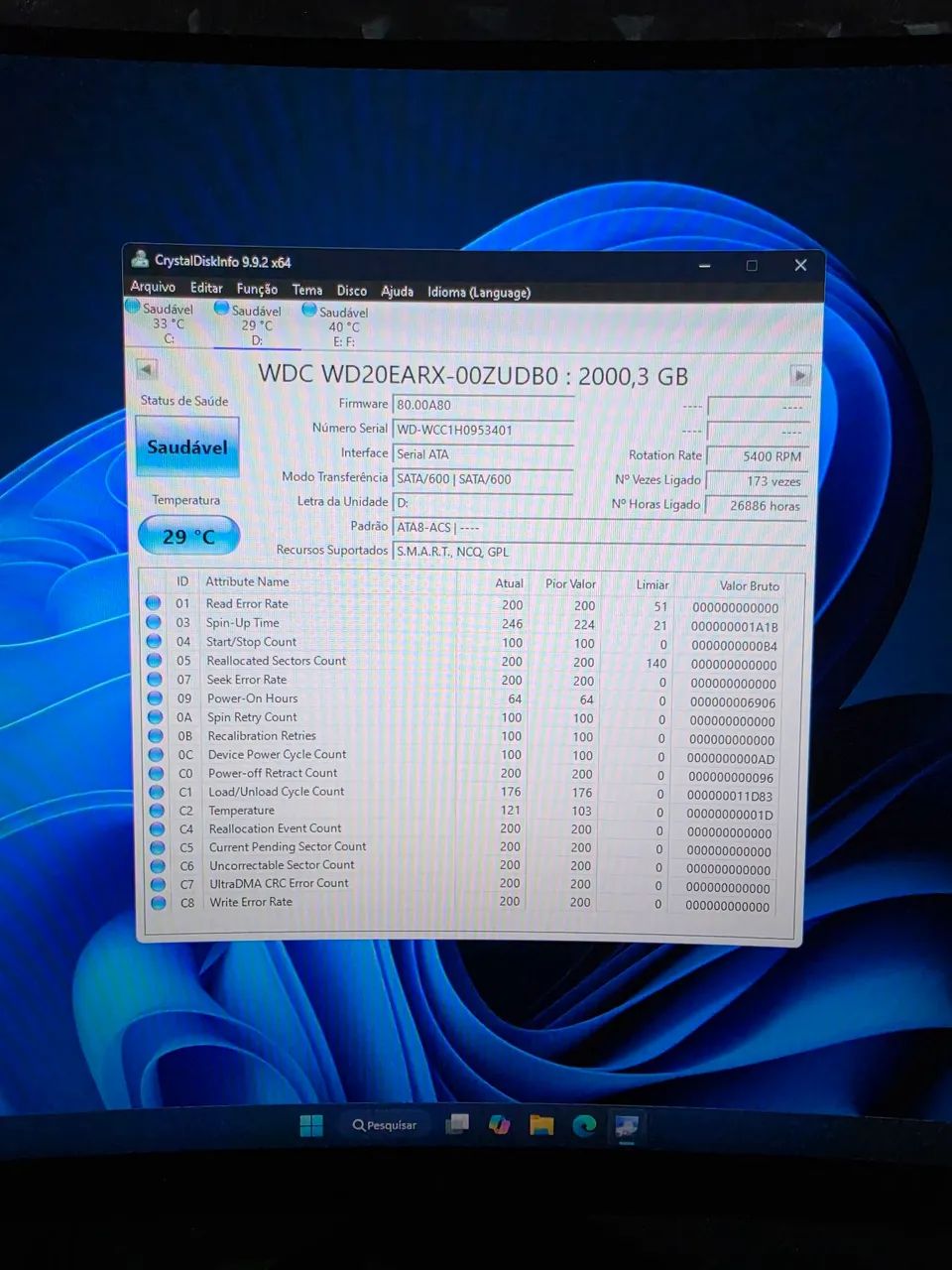 HD 2TB WD 100% SAUDÁVEL  - Foto 3