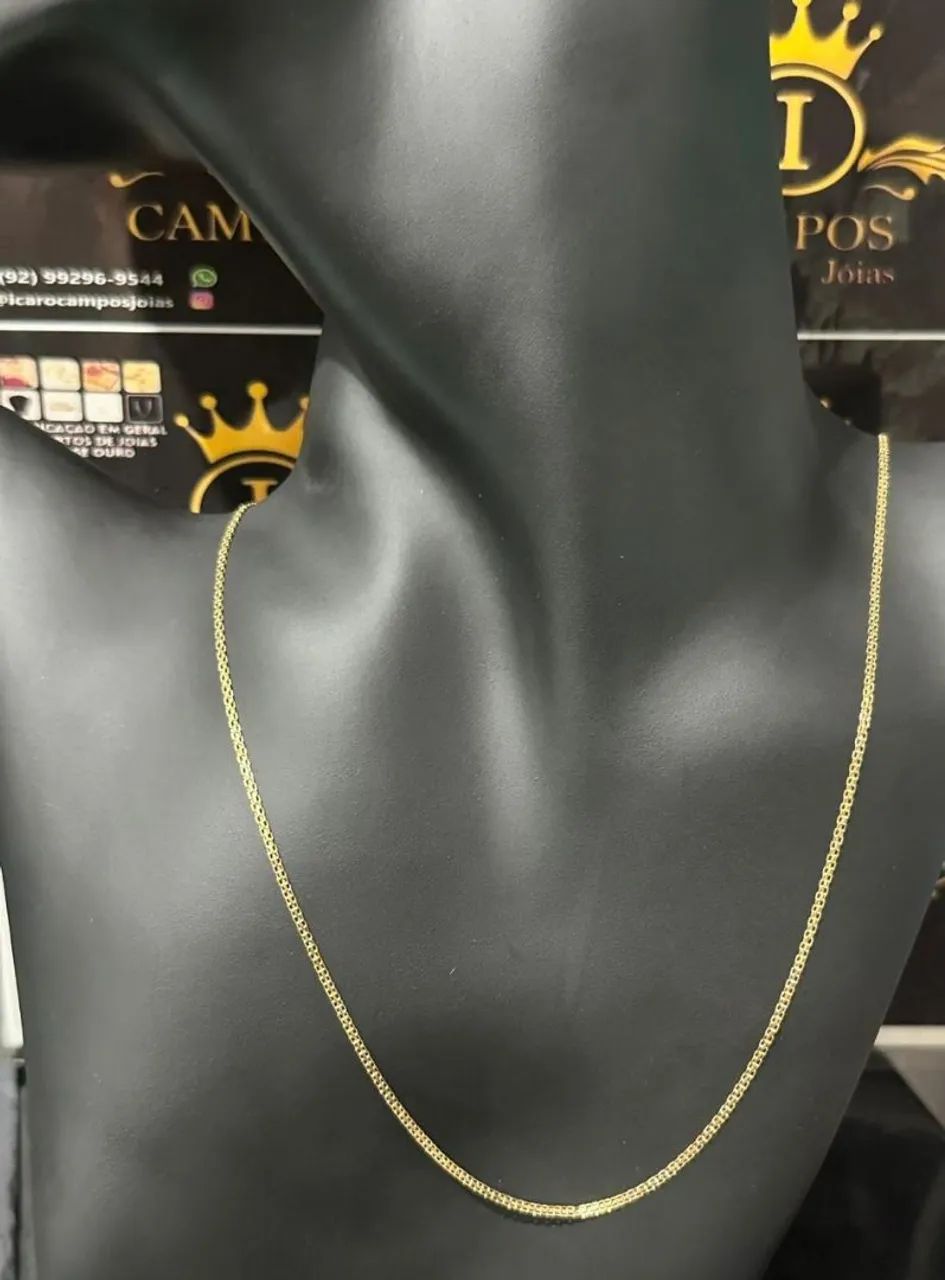 Cordão de ouro 18k masculino até 12x