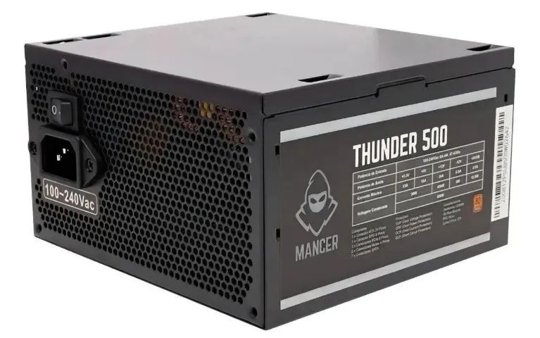 fonte mancer thunder 500w 80 plus bronze