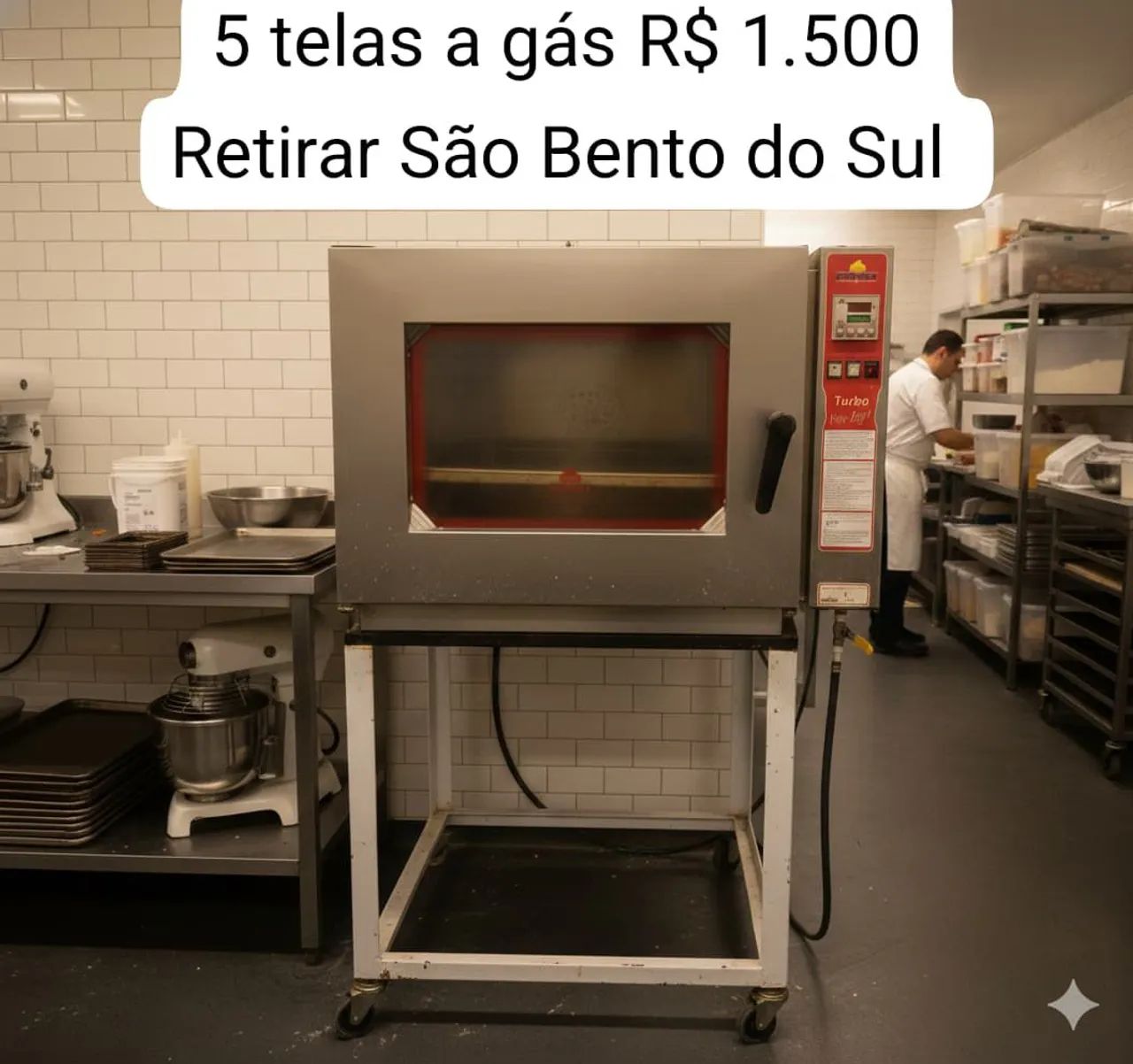 Forno turbo 5 telas gás - São Bento do Sul 