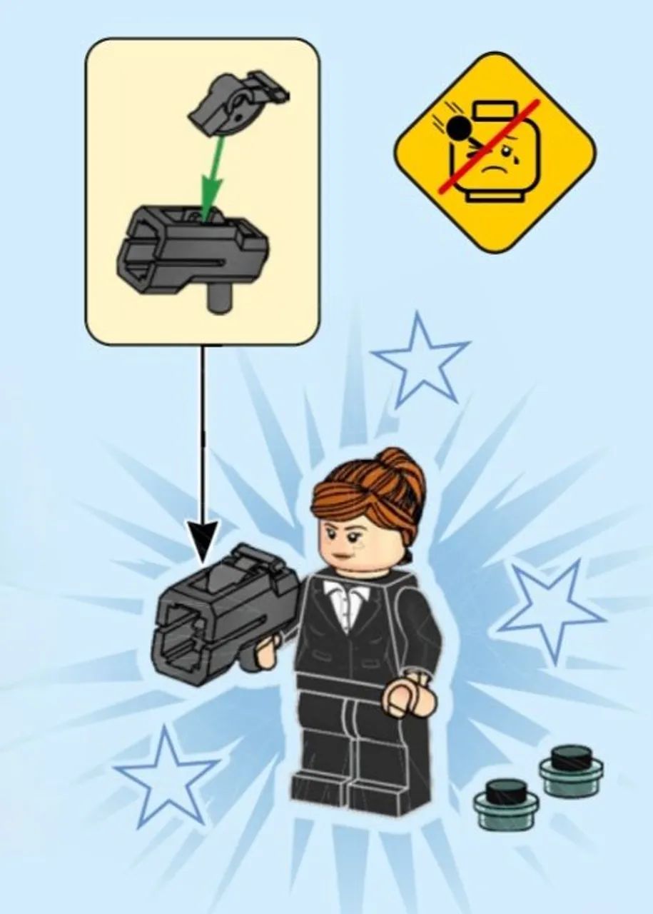 Lego Marvel Minifigure Pepper Potts + Iron Man Mark 43 Blue Head  - Foto 2