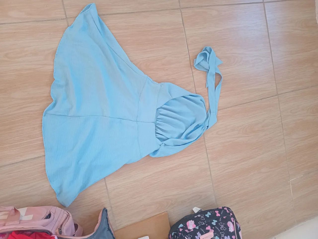 Vestido azul e rosa  - Foto 2
