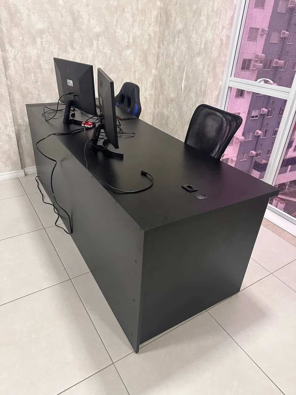 Mesa Escritório Preta 2,10m x 0,76m