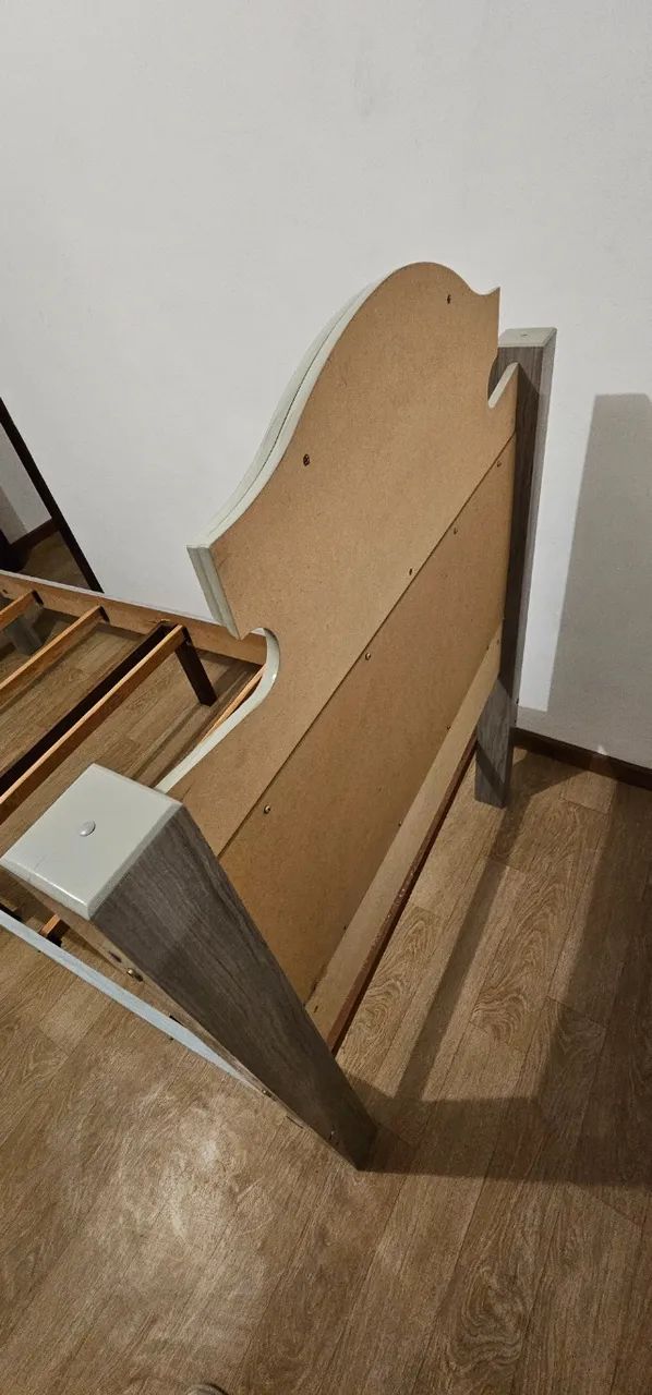 Cama de madeira MDF padrão solteiro - Foto 3
