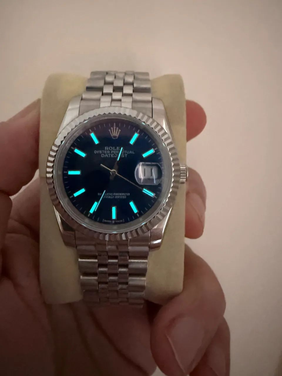 Rolex datejust 36 mm azul 