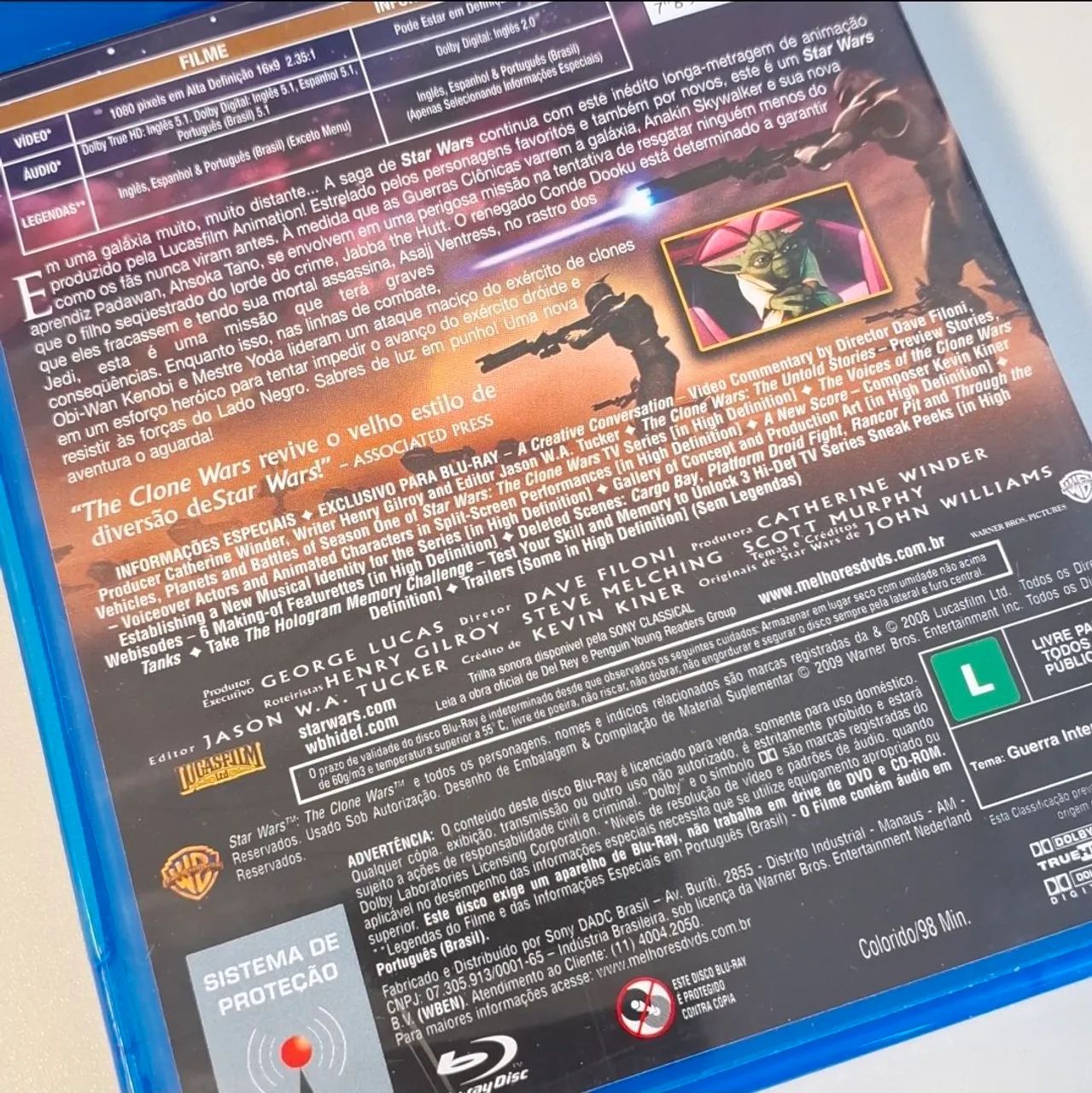 Blu-ray Clone Wars Star Wars Original Usado - Foto 3