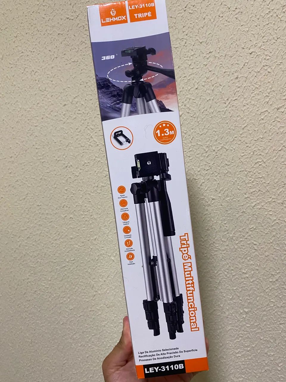 Tripé Multifuncional Lehmox LEY-3110B 1,3m para Celular e Câmera com Suporte 360° - Foto 2