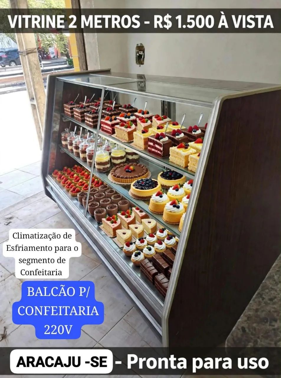 BALCÃO PARA CONFEITARIA 220V