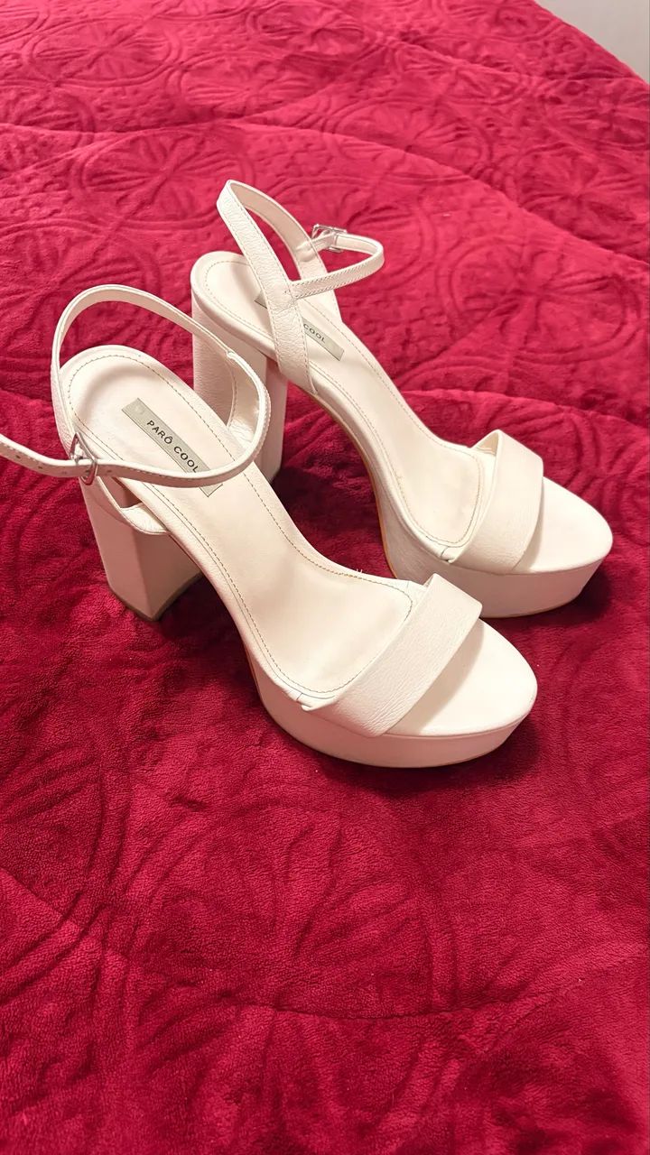 salto meia pata off white parô cool