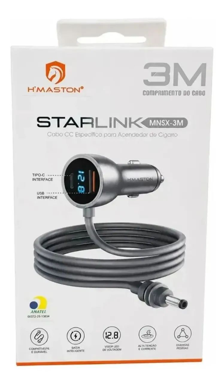 Cabo Veicular para Starlink ( Com Tipo C e USB  ) - Foto 3